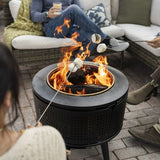 TIKI Brand 25" Celebration Smokeless Fire Pit with Cover, Wood & Pellet Burning