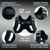 Nautilus 12 lb Weighted Vest – Adjustable Fitness Training Vest with Reflective