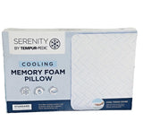 Serenity by Tempur-Pedic Cooling Memory Foam Pillow, Medium Support Bed Pillow with Washable Cooling Cover