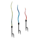 Evergreen Hand-Blown Décor Glass Garden Stakes, Set of 3
