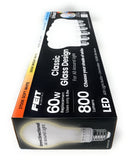 12-Pack 4.6" Feit Electric A19 60 W Replacement 5-CCT LED Glass Bulbs – 800 lm, 8.8 W & Dimmable
