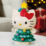 Jim Shore 14.75" Hello Kitty Christmas Tree LED Statue, Resin Hello Kitty Figure