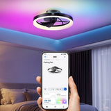 DREO 20" Smart LED Fandelier, RGBIC Color-Changing Ceiling Fan Light 4400 Lumens