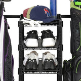 SafeRacks Golf Bag and Equipment Storage Steel Rack for Two Tour Sized Cart Bags
