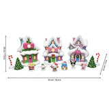 Sanrio Hello Kitty Lighted Musical Christmas Village with 13 Pieces, Batteries and Timer