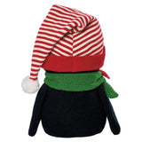 16.5–19.6" Knit Holiday Shelf Sitters, Set of 2, Weighted Christmas Plush Décor