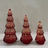 Member’s Mark 3-Piece Rotating Pre-Lit Shimmering Glass Tree Set with Timer