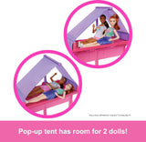 Barbie Dream Camper Playset with Roof Tent, Color-Change BBQ & 60+ Accessories