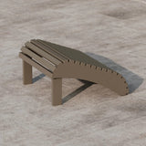 Leisure Line Adirondack Footstool by Tangent – Recycled Plastic Outdoor Ottoman, Weather Resistant HDPE Patio Footrest