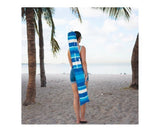 Tommy Bahama 7.5' Beach Umbrella with Tilt, ANCHORX+ Sand Anchor & Carry Bag – Stripe