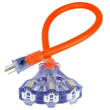 Prime 2-pack 50ft Extension Cord  Plus One 2ft Triple Tap Adapter