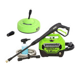 Greenworks 1900 PSI 1.2 GPM Pressure Washer Combo Kit with 11" Surface Cleaner