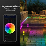 Govee RGBICWW Outdoor Path Lights, 4-Pack Smart LED Landscape Lighting with App
