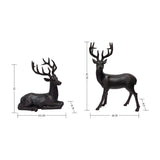 Member’s Mark 2-Piece Carved Deer Set with Antiqued Black & Copper Finish