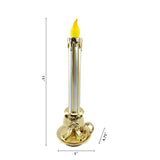 Pre-Lit Nostalgic Candlestick Décor with Flickering LED Flames & Timer, Set of 3