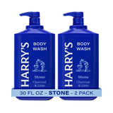 Harry's Stone Body Wash 30 fl oz, 2-Pack – Charcoal & Lime Scent