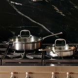 Made In Tri-Ply Stainless Steel Cookware Set, 13 Pc Pots Pans Pasta Insert Italy