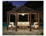 Sunjoy Daybreak Octagon Gazebo - Aluminum Roof 15' L x 15' W x 10.4' H