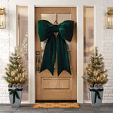 Member’s Mark 46" Oversized Velvet Christmas Door Bow, Red, Green or Tartan Plaid