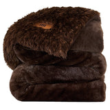 FRYE Arctic Luxe Faux Fur Throw, 60" × 70", 830 GSM Reversible Polyester Blanket