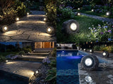 KODA Solar LED Rock Spotlight Set, 2-Pack 25LM Faux Stone Landscape Accent Light