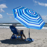 Tommy Bahama 7.5ft Beach Umbrella AnchorX UPF 50+ Tilt Wind Vent with Carry Bag