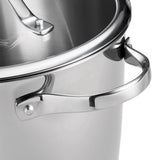 Tramontina 8-Quart Stainless Steel Multicooker with Pasta Insert – Tri-Ply Base Stock Pot with Glass Lid
