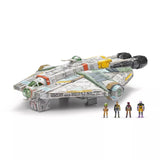 Star Wars Micro Galaxy Squadron Ghost Starship with Mini Figures – Collectible Rebel Alliance Vehicle