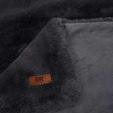 FRYE Luxe Faux Fur Throw 60" × 70" Reversible Plush 1150 GSM Heavyweight Blanket