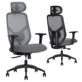 TrueWellness Zentro Ergonomic High-Back Mesh Office Chair with 4-Way Lumbar Support