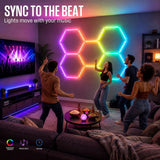 Westinghouse 190W RGB LED Hexagon Light Kit, 24 Tubes Music Sync Garage Ceiling
