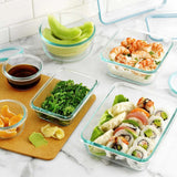 Snapware Pyrex 18-Piece Glass Food Storage Set – 9 Glass Containers with Airtight Locking Lids
