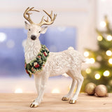 Fitz & Floyd 16.75" Woodland Holiday Standing Ceramic Deer Figurine
