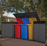 Keter Cortina Mega Premium Horizontal Shed Outdoor Storage, 71.33 Cu. Ft