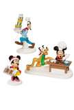 Disney Illuminated Musical Christmas Village with Building & Lit Tree, 13-Piece Set