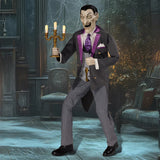 6' Animated Vampire Butler Halloween Decoration with Blinking Eyes, Motion Sensor