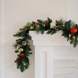 9' CGH Pre-Lit Artificial Christmas Garland with 90 Twinkle Warm White LED Light