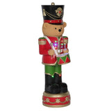 4Ft Christmas Nutcracker Bear Figurine Light Up Porch Resin Bear Statue Ornament