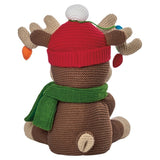 16.5–19.6" Knit Holiday Shelf Sitters, Set of 2, Weighted Christmas Plush Décor