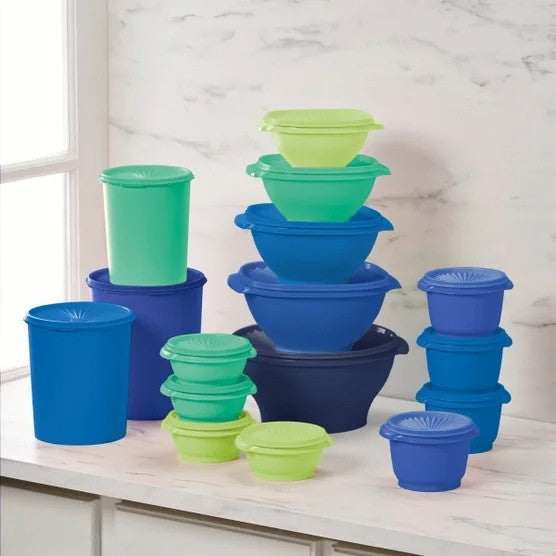 Tupperware Heritage 32-Piece Food Storage Set - Airtight Seal Bowls & Canisters