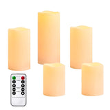 Deck Impressions Indoor/Outdoor Flameless LED Candles with Remote & Timer, 5-pc