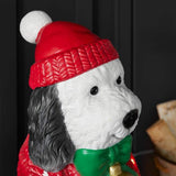 2.5 Ft H LED Christmas Figurines Holiday Porch Greeter, Blow Mold Welcome Greeter