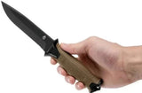 Gerber StrongArm Fixed Blade Knife – Coyote Brown, Plain Edge, 420HC Stainless Steel