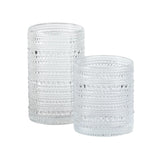 Fortessa Jupiter Glassware Set, 12-Piece Beaded Drinking Glass Collection