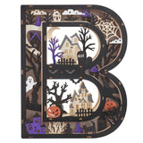 BOO Wooden Light Up Letters Set of 3 Halloween LED Tabletop Décor with Timer