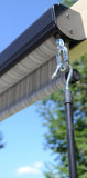 Koolspot Pole Operated Sun Shade – 6'W x 8'L Polyester Crank Sun Shade