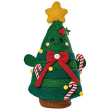 16.5–19.6" Knit Holiday Shelf Sitters, Set of 2, Weighted Christmas Plush Décor