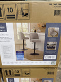Bayside Furnishings Highland Gas-Lift Adjustable Bar Stool – 360° Swivel Counter & Bar Height Stool