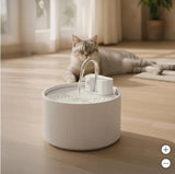PawsPik 74 oz. Cordless Ceramic Pet Water Fountain with Motion Sensor & 5 Replacement Filters