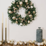 CG Hunter 6-Foot Pre-Lit Ornament Garland with 36 Warm White LED Lights